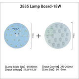 LED Chip 240-260mA 5pcs/lot Rail Light Source 3w 5w 7w 9w 12w 18w Lamp Board 2835 Lens Warm White For Downlight Ceiling Light