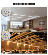 LED Chip 240-260mA 5pcs/lot Rail Light Source 3w 5w 7w 9w 12w 18w Lamp Board 2835 Lens Warm White For Downlight Ceiling Light