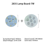 LED Chip 240-260mA 5pcs/lot Rail Light Source 3w 5w 7w 9w 12w 18w Lamp Board 2835 Lens Warm White For Downlight Ceiling Light