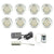 LED Under Cabinet Light Remote Control 8/6/4/3pcs Dimmable Puck Night Lamp Kit for Counter Cupboard Wardrobe Shelf Downlight