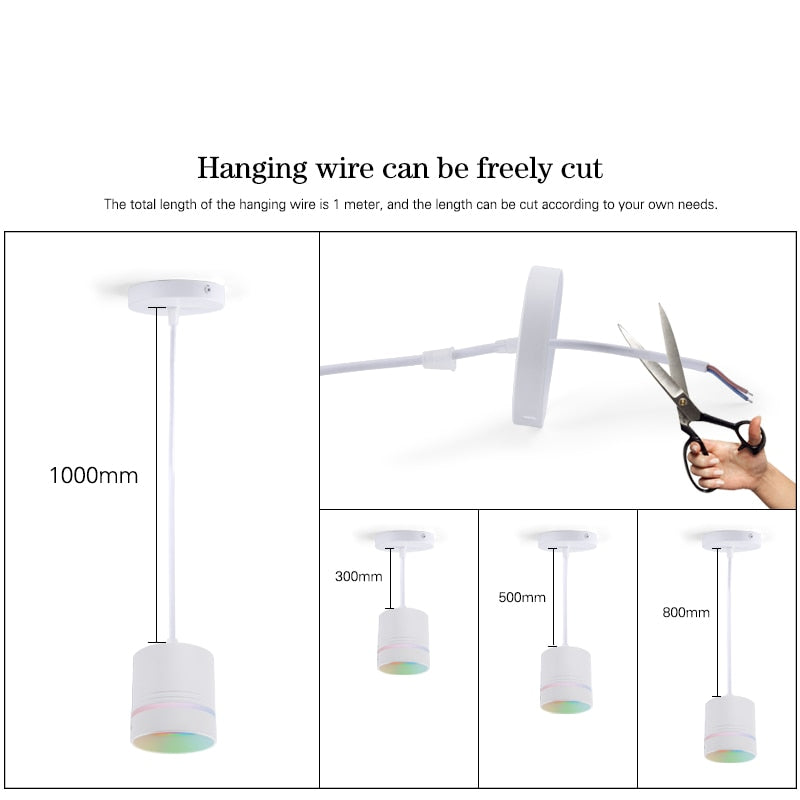 LED Smart Downlight Chandelier RGB+WW+CW Smart Life Tuya APP WiFi Voice Control Indoor Light 9W 110V-220V