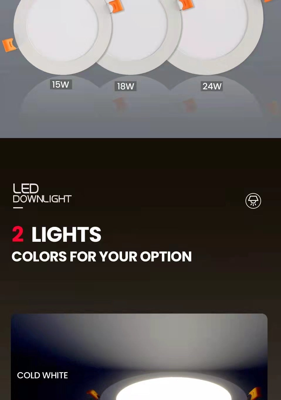 LED ceiling light Ultra thin 3W/6W/9W/12W/15W/18W/24W LED Ceiling Recessed Grid Downlight / Slim Round/Home Decor Bedroom Kitche