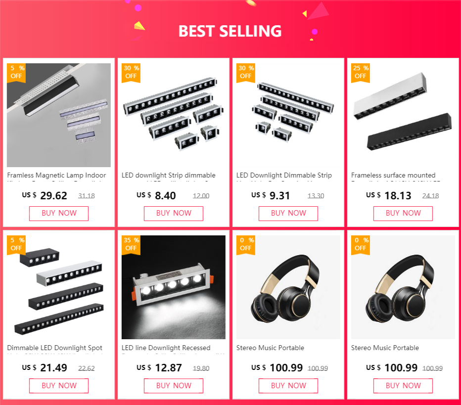 Frameless surface mounted Downlight AC110V-240V LED Linear Bar Lamp Aluminum Ceiling Light Long Strip Corridor Bedroom Decor