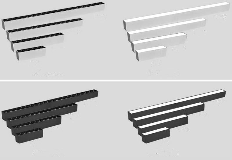 Frameless surface mounted Downlight AC110V-240V LED Linear Bar Lamp Aluminum Ceiling Light Long Strip Corridor Bedroom Decor