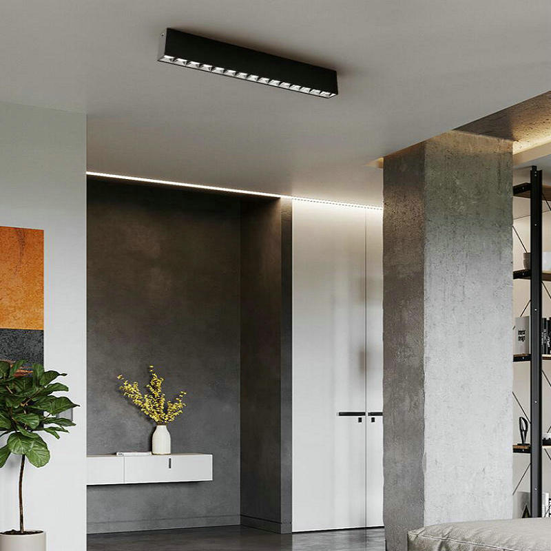 Frameless surface mounted Downlight AC110V-240V LED Linear Bar Lamp Aluminum Ceiling Light Long Strip Corridor Bedroom Decor