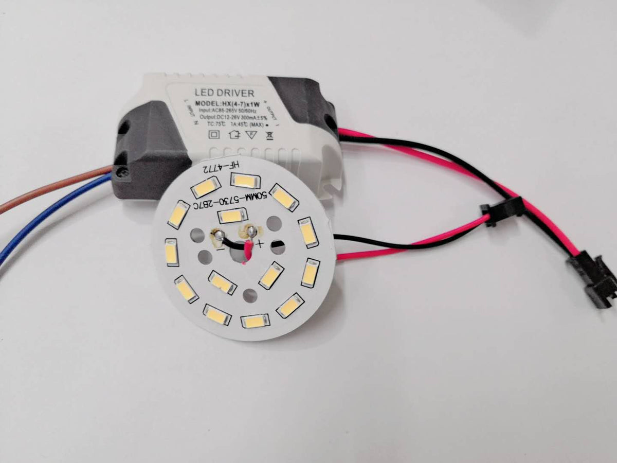 LED Downlight 3W 5W 7W 12W 18W 24W 5730 SMD Light Board Led Lamp Panel For Ceiling Downlight + AC 100-265V LED power supply driver Dimmable