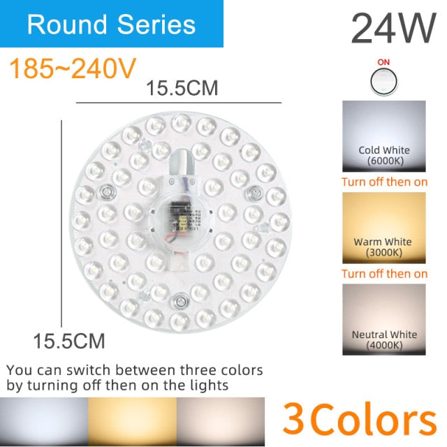 K-RU 12W-36W Magnetic LED Module Light 220V 240V Led Downlight Magnet Accessory Octopus Plate Ring 16W 20W Led Lamp For Ceiling