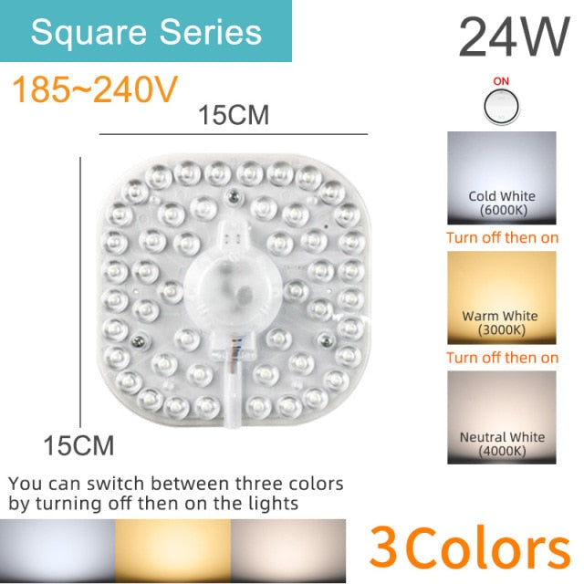 K-RU 12W-36W Magnetic LED Module Light 220V 240V Led Downlight Magnet Accessory Octopus Plate Ring 16W 20W Led Lamp For Ceiling