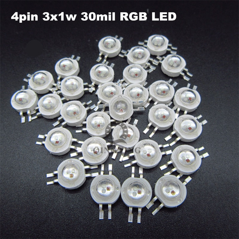 High Power LED Light-Emitting Diode LEDs Chip SMD 50pcs 1W 3W Warm White Red Green Blue Yellow For SpotLight Downlight Lamp Bulb