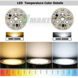 AC220V LED PCB Module 12W 74mm 1200lm Downlight Aluminum plate White/Warm SMD2835 Smart IC Driver For Downlight Ceiling Lamps