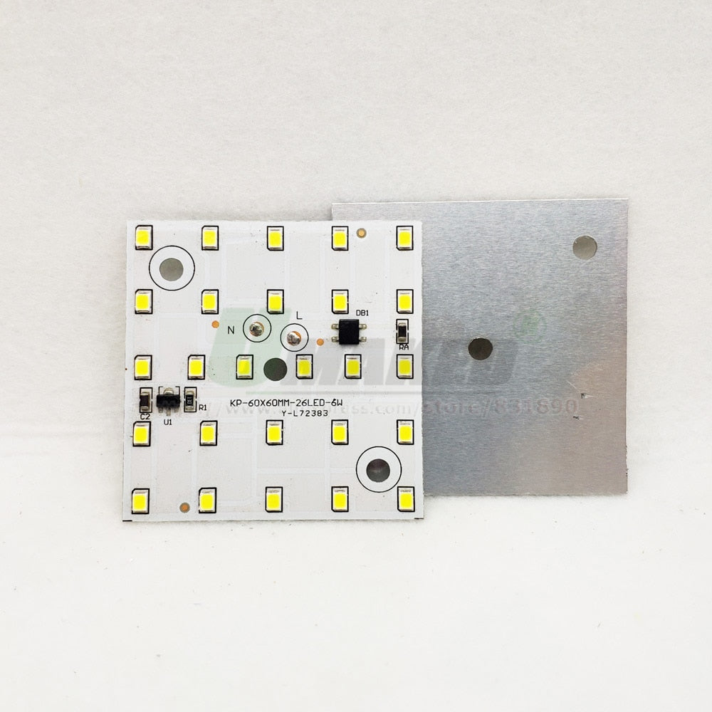 LED PCB 3W 6W 12W 5pcs/lot AC220V LED Downlight Module Aluminum plate White/Warm SMD2835 Smart IC Driver For Spotlight Lamps DIY