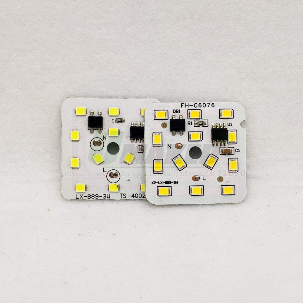 LED PCB 3W 6W 12W 5pcs/lot AC220V LED Downlight Module Aluminum plate White/Warm SMD2835 Smart IC Driver For Spotlight Lamps DIY