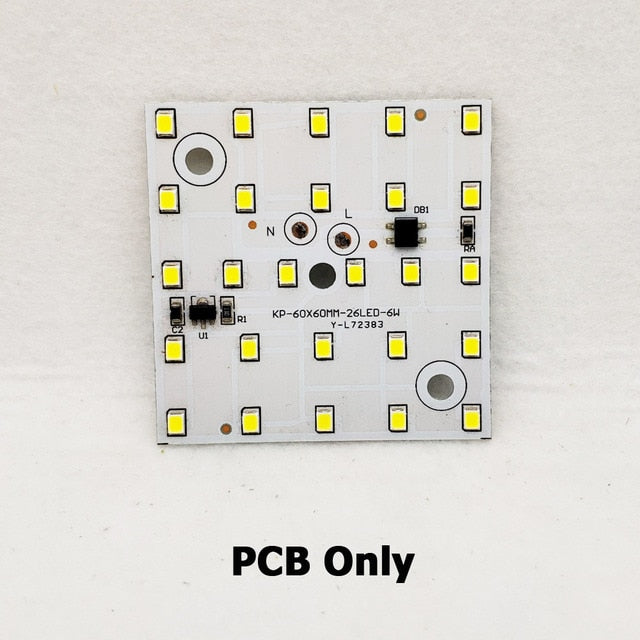 LED PCB 3W 6W 12W 5pcs/lot AC220V LED Downlight Module Aluminum plate White/Warm SMD2835 Smart IC Driver For Spotlight Lamps DIY