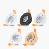 LED Ceiling Downlight RGB 3W Dimmable DC12V Recessed LED Spot Light Cabinet Showcase Lamp 220V Led Bulb With Remote Control