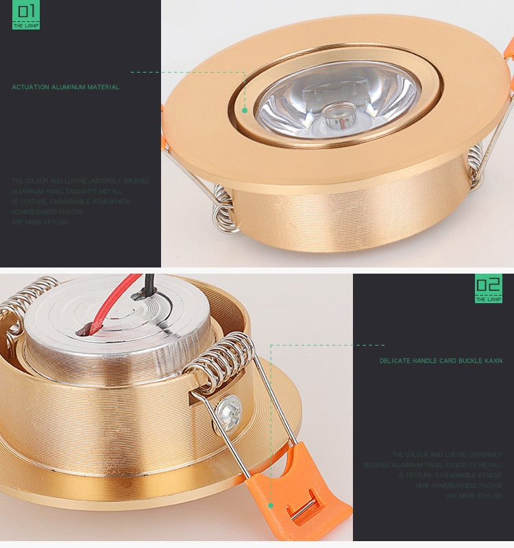 LED Ceiling Downlight RGB 3W Dimmable DC12V Recessed LED Spot Light Cabinet Showcase Lamp 220V Led Bulb With Remote Control