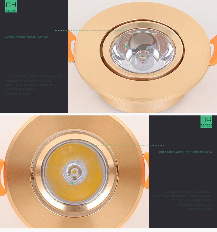 LED Ceiling Downlight RGB 3W Dimmable DC12V Recessed LED Spot Light Cabinet Showcase Lamp 220V Led Bulb With Remote Control