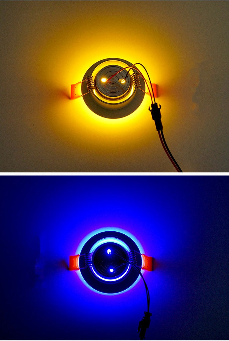 LED Ceiling Downlight RGB 3W Dimmable DC12V Recessed LED Spot Light Cabinet Showcase Lamp 220V Led Bulb With Remote Control