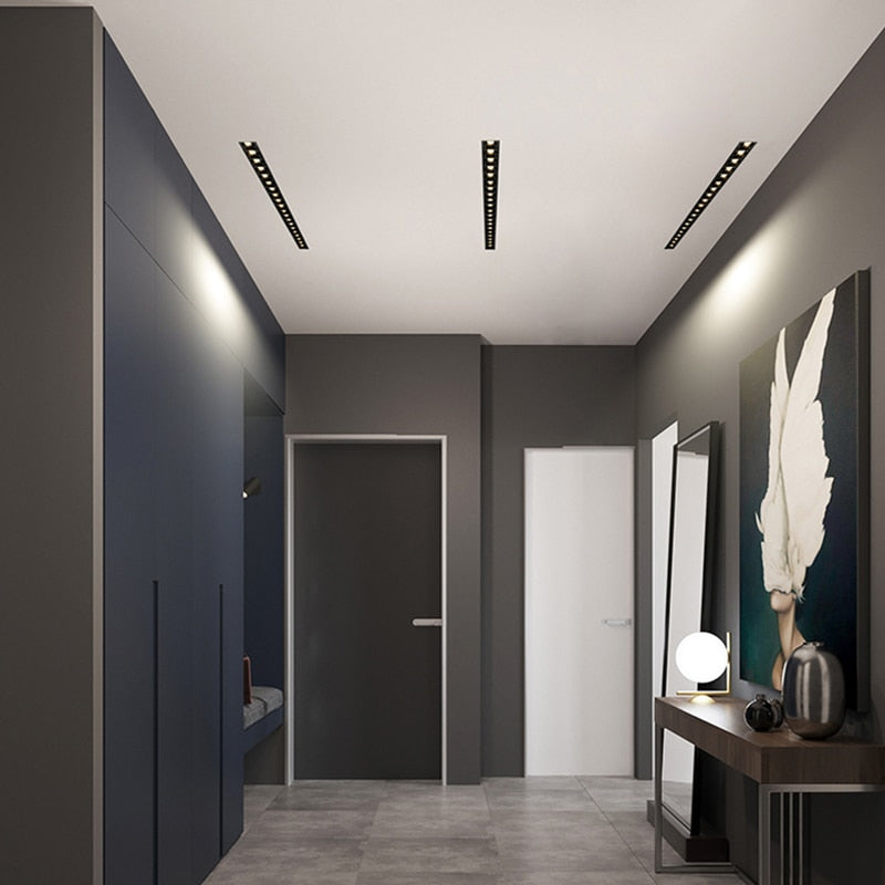 Frameless LED Ceiling Lamp Track Light Recessed Dimmable Downlight Led Ceiling Light Interior Restaurant Corridor Aluminum Lamp