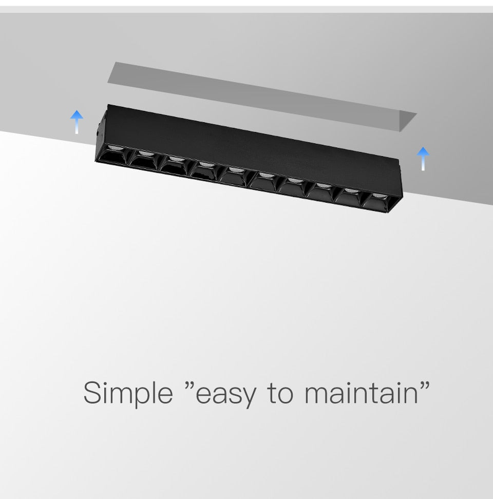 Frameless LED Ceiling Lamp Track Light Recessed Dimmable Downlight Led Ceiling Light Interior Restaurant Corridor Aluminum Lamp