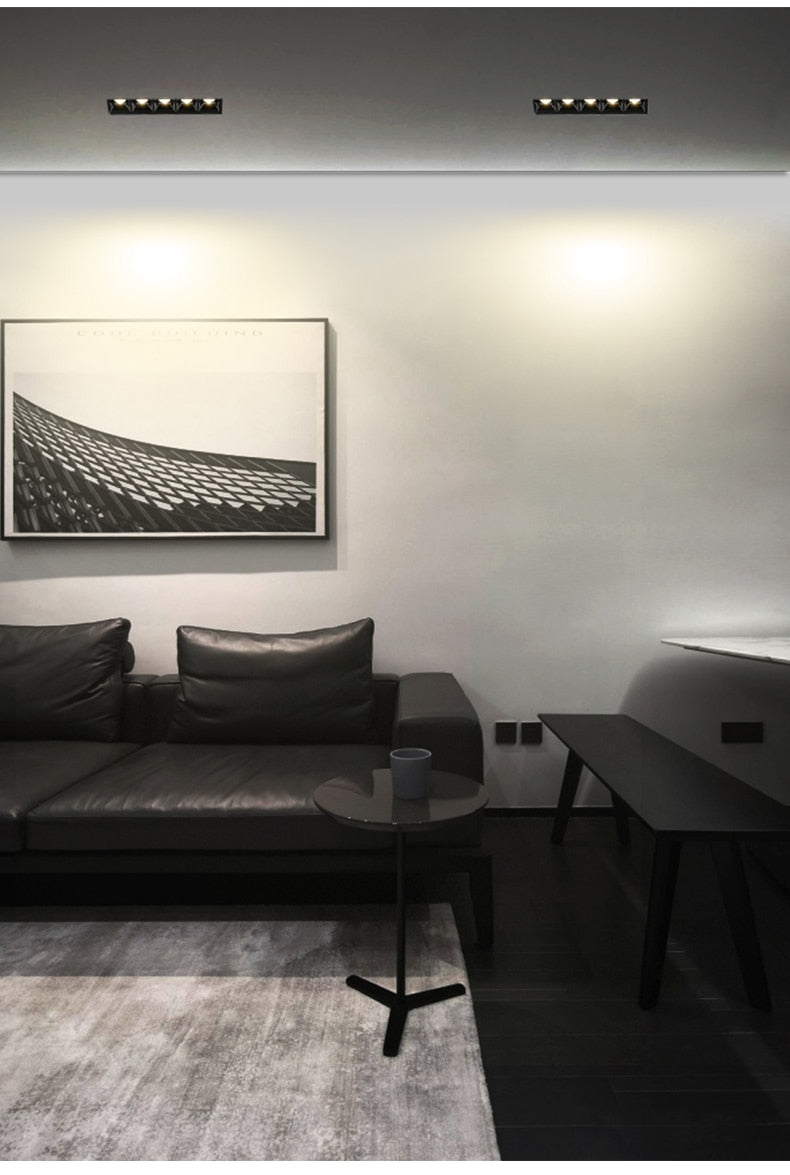 Frameless LED Ceiling Lamp Track Light Recessed Dimmable Downlight Led Ceiling Light Interior Restaurant Corridor Aluminum Lamp