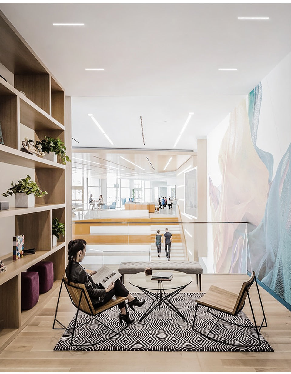 Frameless LED Ceiling Lamp Track Light Recessed Dimmable Downlight Led Ceiling Light Interior Restaurant Corridor Aluminum Lamp