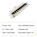 Frameless LED Ceiling Lamp Track Light Recessed Dimmable Downlight Led Ceiling Light Interior Restaurant Corridor Aluminum Lamp