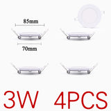 LED Panel Light Circular Downlight Recessed Bathroom 3W 4W 6W 9W 15W 18W 24W Ceiling Lamp AC85-265V Warm/Cold White