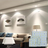 LED PCB 6W 62X62MM 1/10/50Pcs LED Downlight Aluminum Plate Lighting Heatsink SMD5730 110lm/w Square Light Source For Panel lamp