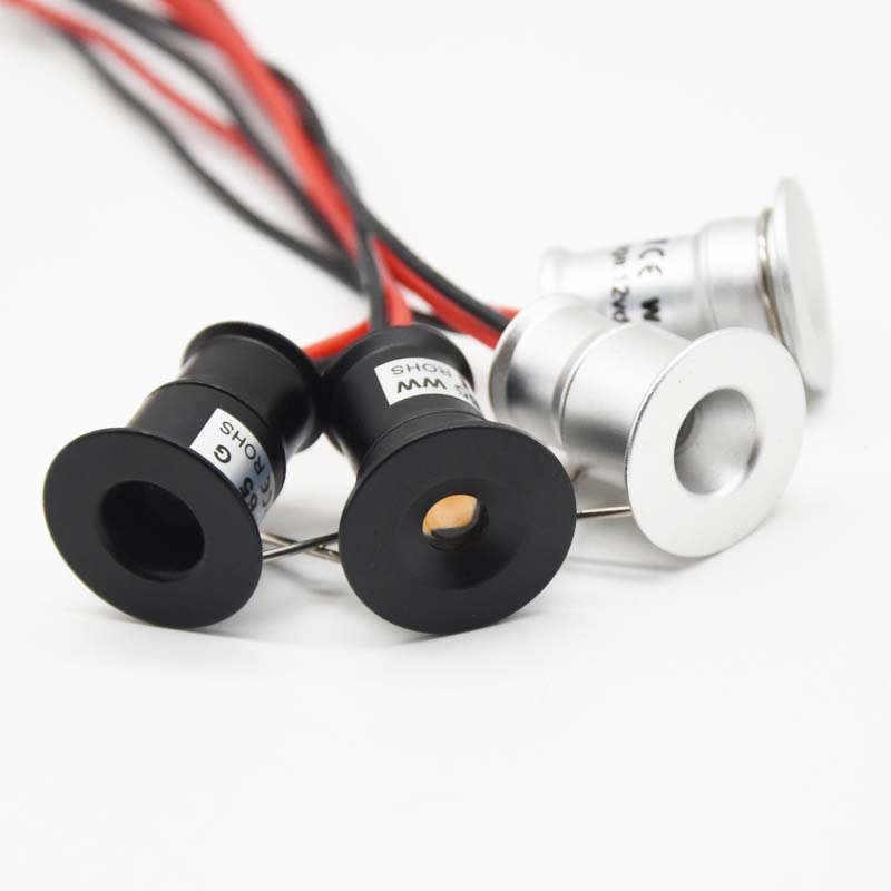 Downlight RGB 1W IP65 15mm 12V Mini LED Wall Stair Spot Light Bathroom Swimming Pool DJ Stage Sauna Kitchen Dining Spotlight