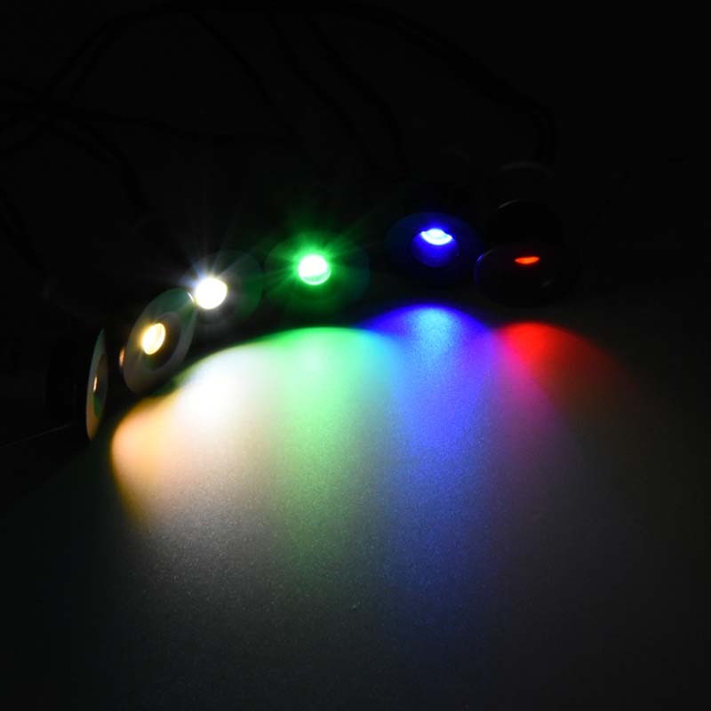 Downlight RGB 1W IP65 15mm 12V Mini LED Wall Stair Spot Light Bathroom Swimming Pool DJ Stage Sauna Kitchen Dining Spotlight