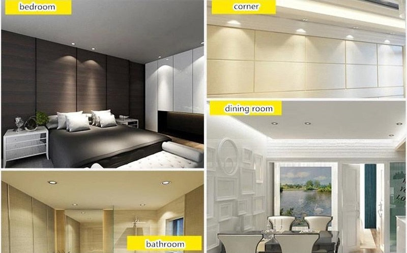 RGB Colorful LED Ceiling Downlight 3W 220V Retro Round Recessed Ceiling Lamp Bulb Bedroom Kitchen Indoor LED Spot Lighting