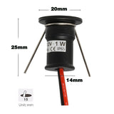 Mini Spot Led 12V Spotlight 1W IP65 Dimmable Recessed Ceiling Spotlight Spot Led Plafond Downlight Cabinet Showcase Lights 9PCS