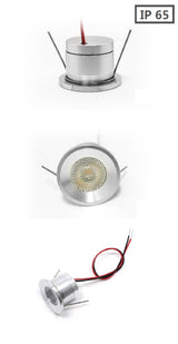 Recessed Led Mini Downlights 1W DC12V Waterproof IP65/20 Under Cabinet Bathroom Kitchen Ceiling Spot Lights Fixtures With Driver