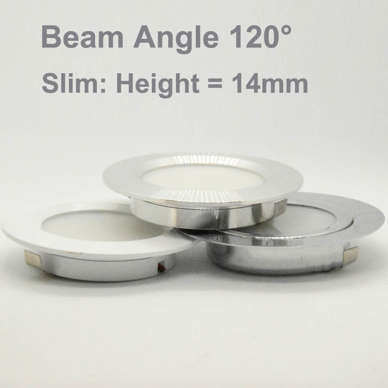 IP65 Ultra Thin 14mm Mini LED Ceiling Light 2inch 3W Downlight 12V 24V IP65 Lighting Fixture Bathroom Ceiling Lamp Kit