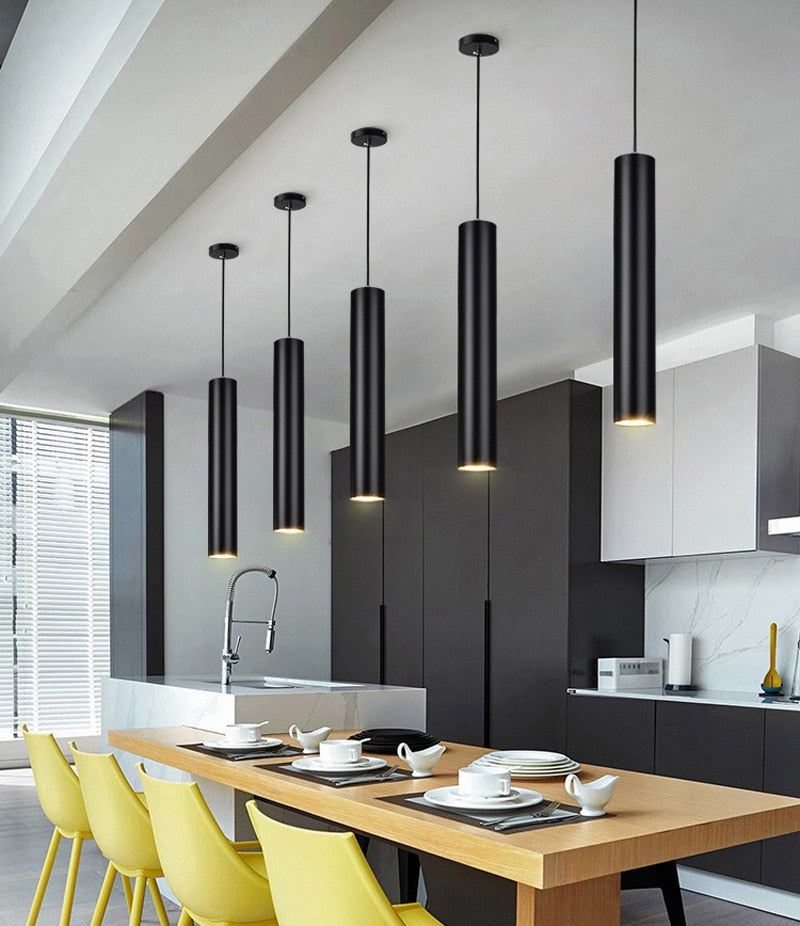 LED long light downlight 3W/7W/12W 20CM/30CM/60CM hanging COB ceiling light, long tube LED chandelier