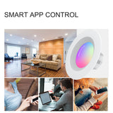 Recessed LED Ceiling Light Smart Downlight WiFi Recessed Light Round Spot Light 6 in 12W Slim Recessed Light with E27 Interface