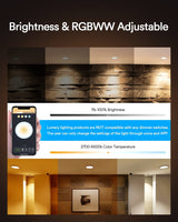 Recessed LED Ceiling Light Smart Downlight WiFi Recessed Light Round Spot Light 6 in 12W Slim Recessed Light with E27 Interface