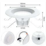 Recessed LED Ceiling Light Smart Downlight WiFi Recessed Light Round Spot Light 6 in 12W Slim Recessed Light with E27 Interface