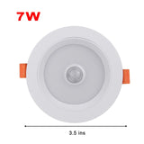 Round LED Recessed Downlight 5W/7W/9W 6500K LED Spotlight Ceiling Downlight With PIR Motion Sensor Indoor Lighting 110V-220V