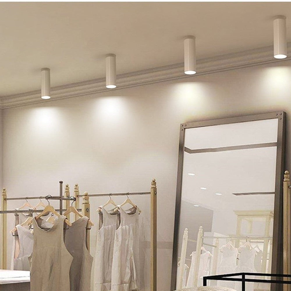 Long Tube Led Downlight Surface Mounted No Cut Hole Led Ceiling Downlight Length 75mm 200mm 300mm Indoor Led Ceiling Decoration