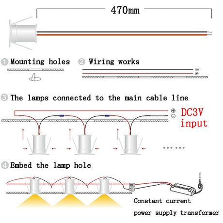 LED Mini Downlight 12V 3V Dimmable Spot Lamp Recessed Downlight for Ceiling Cabinet Showcase Focus KTV Ambient Spotlight