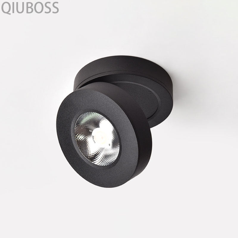 Folding Square LED Downlight COB 7W/9W/12W Surface Mounted LED Ceiling Lamp AC90~260V 355 Degree Rotation Spotlight Indoor Lamp