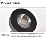 Folding Square LED Downlight COB 7W/9W/12W Surface Mounted LED Ceiling Lamp AC90~260V 355 Degree Rotation Spotlight Indoor Lamp