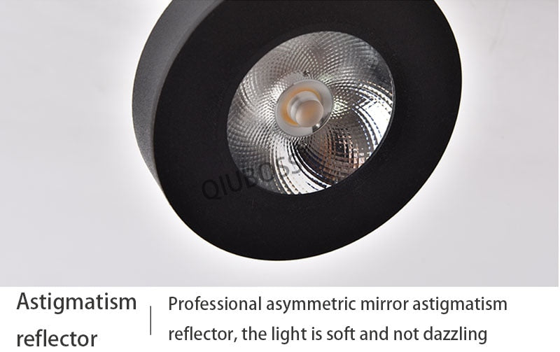 Folding Square LED Downlight COB 7W/9W/12W Surface Mounted LED Ceiling Lamp AC90~260V 355 Degree Rotation Spotlight Indoor Lamp