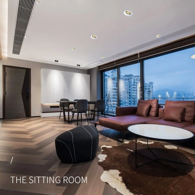 Home lighting Dimmable LED ceiling spotlights honeycomb nest anti-glare lens embedded LED downlight 5W 7W 12W 15W