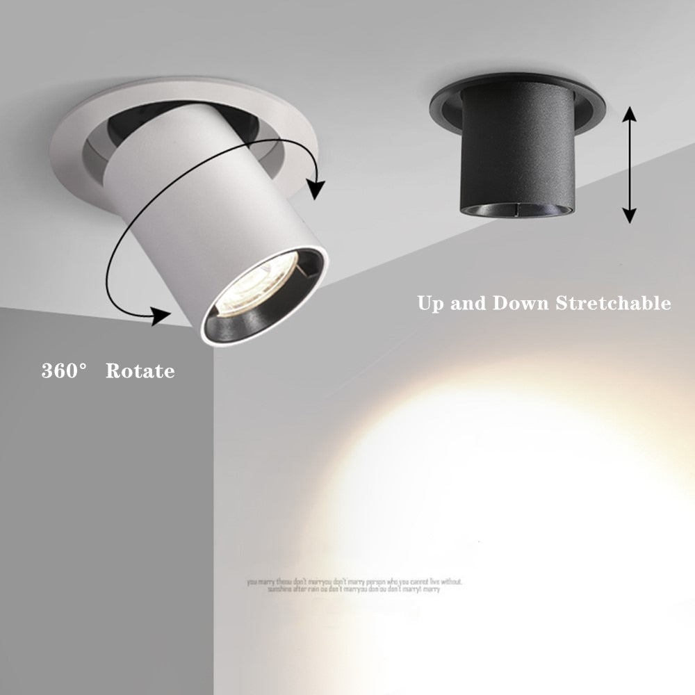 LED spot lights embedded ceiling lamp 7W 10W 12W Recessed Led Downlight Living Room Bedroom Simple Nordic Adjustable Rotatable LED