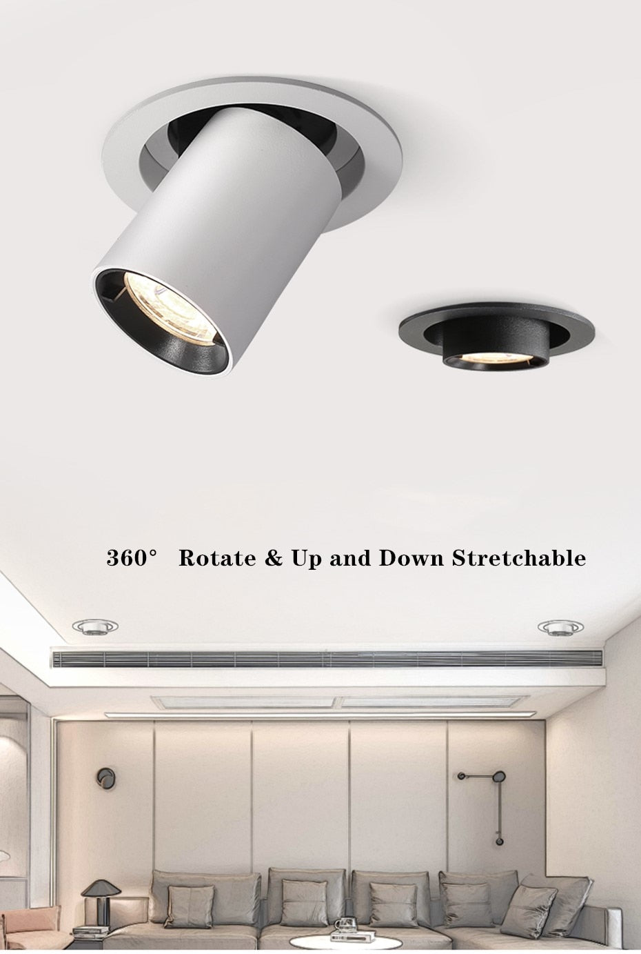 LED spot lights embedded ceiling lamp 7W 10W 12W Recessed Led Downlight Living Room Bedroom Simple Nordic Adjustable Rotatable LED