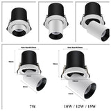 LED spot lights embedded ceiling lamp 7W 10W 12W Recessed Led Downlight Living Room Bedroom Simple Nordic Adjustable Rotatable LED