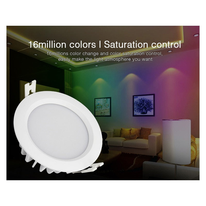 LED Round Brightness adjustable Miboxer 6W RGB+CCT Waterproof LED Downlight FUT063 AC 100V-240V
