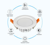 LED Round Brightness adjustable Miboxer 6W RGB+CCT Waterproof LED Downlight FUT063 AC 100V-240V